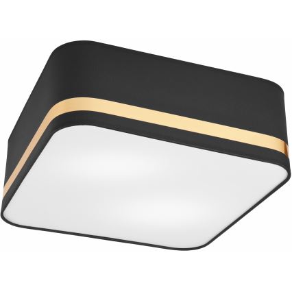 Kattovalo SIRJA SQUARE 2xE27/60W/230V 35x35 cm musta