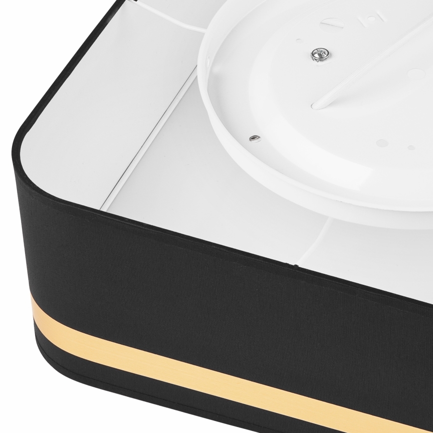 Kattovalo SIRJA SQUARE 2xE27/60W/230V 35x35 cm musta