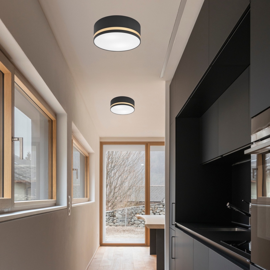 Kattovalo SIRJA STRIPE 2xE27/15W/230V halkaisija 35 cm musta