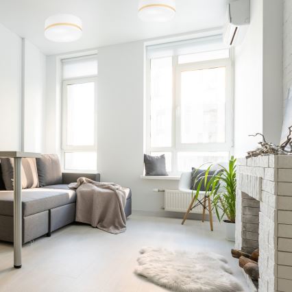 Kattovalo SIRJA STRIPE 2xE27/15W/230V halkaisija 35 cm valkoinen