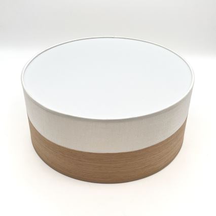 Kattovalo SIRJA WOOD 1xE27/15W/230V halkaisija 35 cm valkoinen/tammi