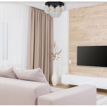 Kattovalo SOFIA 3xE27/60W/230V läpinäkyvä