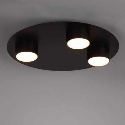 Kattovalo STAR 3xGX53/12W/230V musta