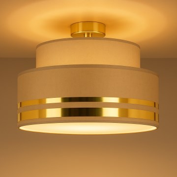 Kattovalo TAMI 1xE27/60W/230V halkaisija 40 cm ruskea/kulta