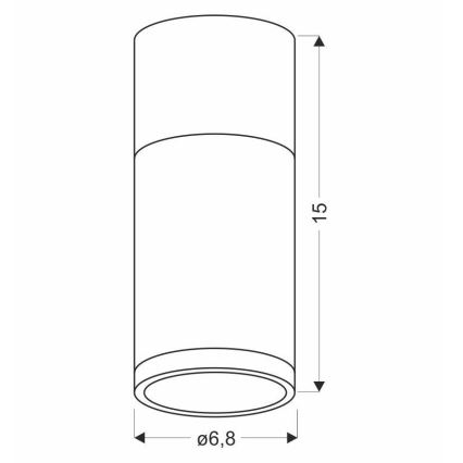 Kattovalo TUBA GU10/15W/230V