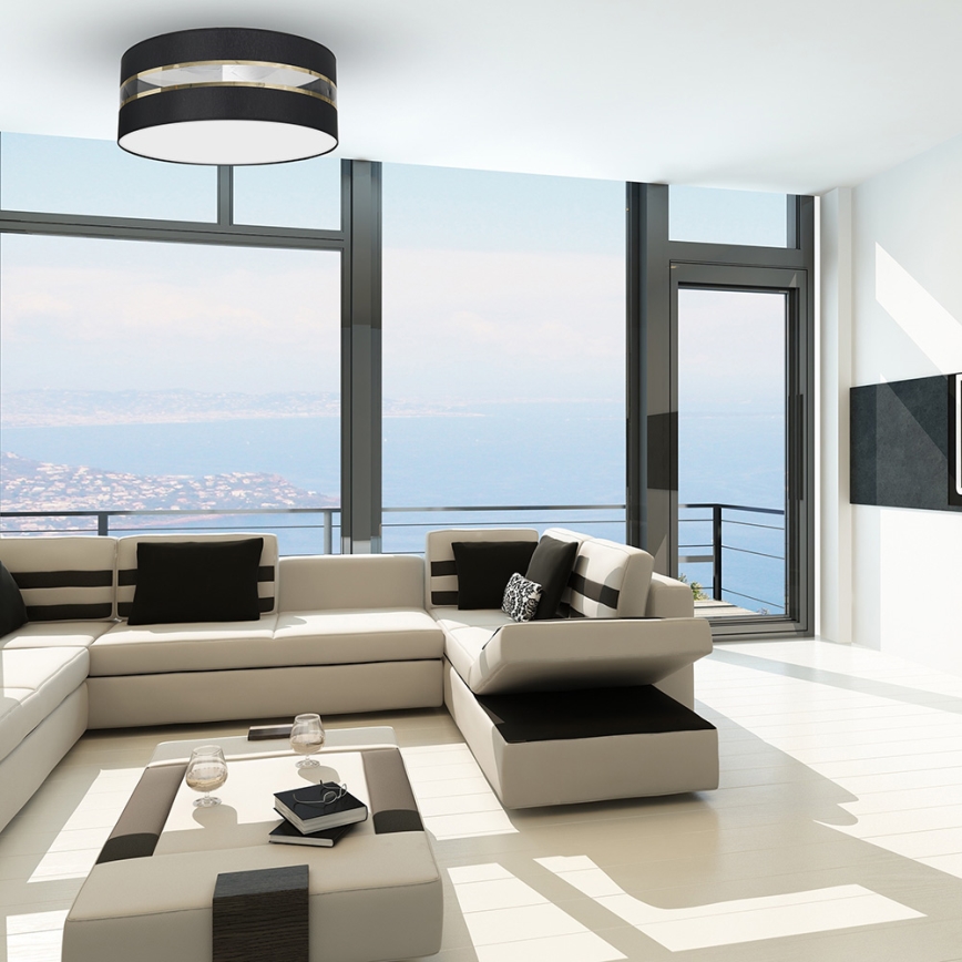 Kattovalo ULTIMO 2xE27/60W/230V musta