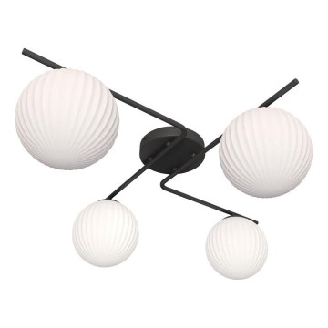 Kattovalo VESPA 4xE14/10W/230V musta/valkoinen