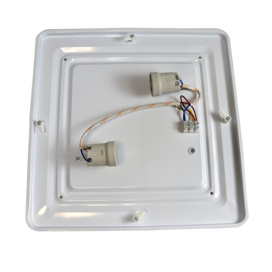 Kattovalo WILTON 2xE27/60W/230V 37,5x37,5 cm musta