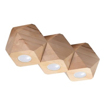 Kattovalo WOODY 3xGU10/40W/230V tammi