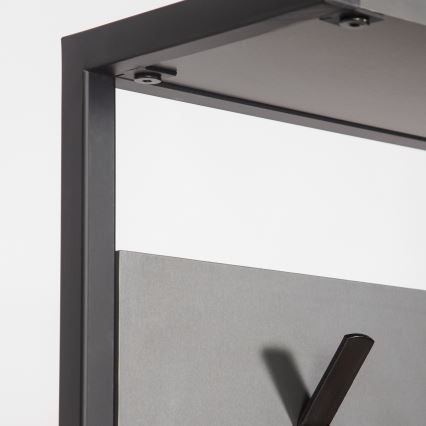 Käytävä seinähylly NOMAD 182x78 cm musta/antrasiitti