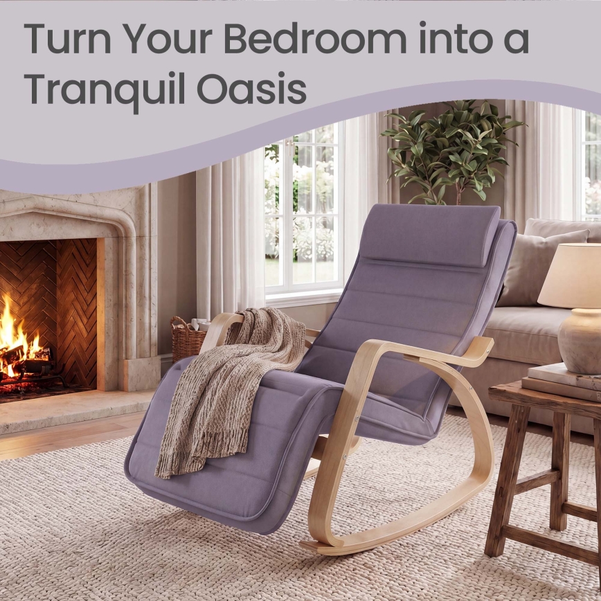 Keinutuoli RESTLY, harmaa/violetti