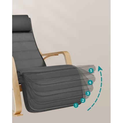 Keinutuoli RESTLY, tummanharmaa