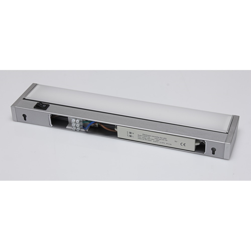 Keittiökaappien alla oleva LED-valo LED/5W/230V hopea