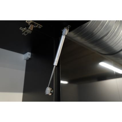 Keittiökaluste MARINA 180 cm, craft-tammi/kiiltävä musta