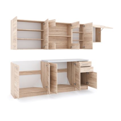 Keittiökaluste MARISA 260 cm, sonoma-tammi