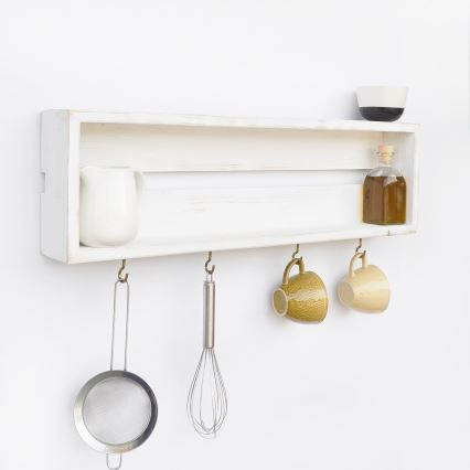 Keittiön seinähylly 21x70 cm kuusi valkoinen