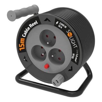 Kelallinen jatkojohto 3 pistorasialla, 12 m