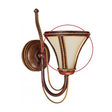 Kemar Klosz T/m - Varaosa lasi seinävalaisimeen TANAJA E14