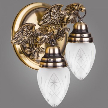 Kemar OK60/2/P - Seinään kiinnitettävä valaisin OURO EAGLE 2xE27/60W/230V