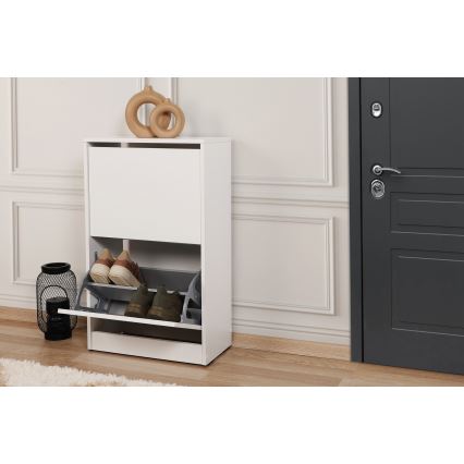 Kenkäkaappi 84x51 cm valkoinen