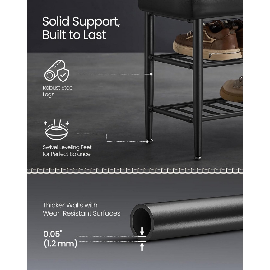 Kenkäkaappi ANDOR musta