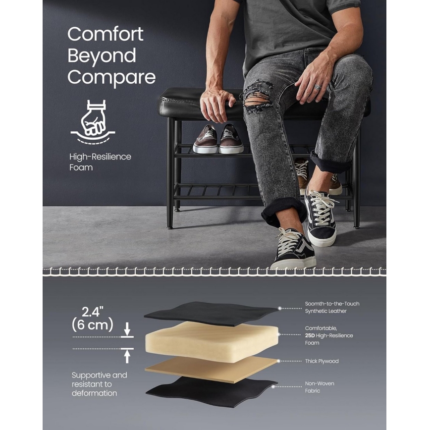 Kenkäkaappi ANDOR musta