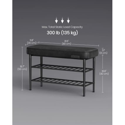 Kenkäkaappi ANDOR musta