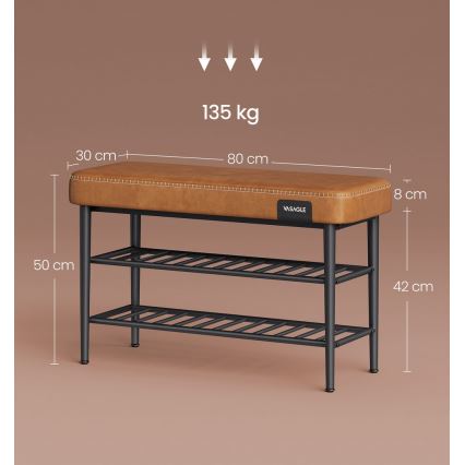 Kenkäkaappi ANDOR ruskea/musta