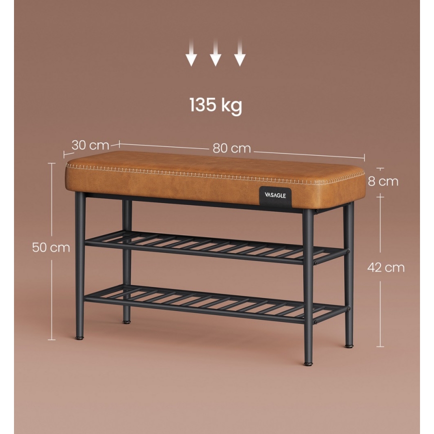 Kenkäkaappi ANDOR ruskea/musta