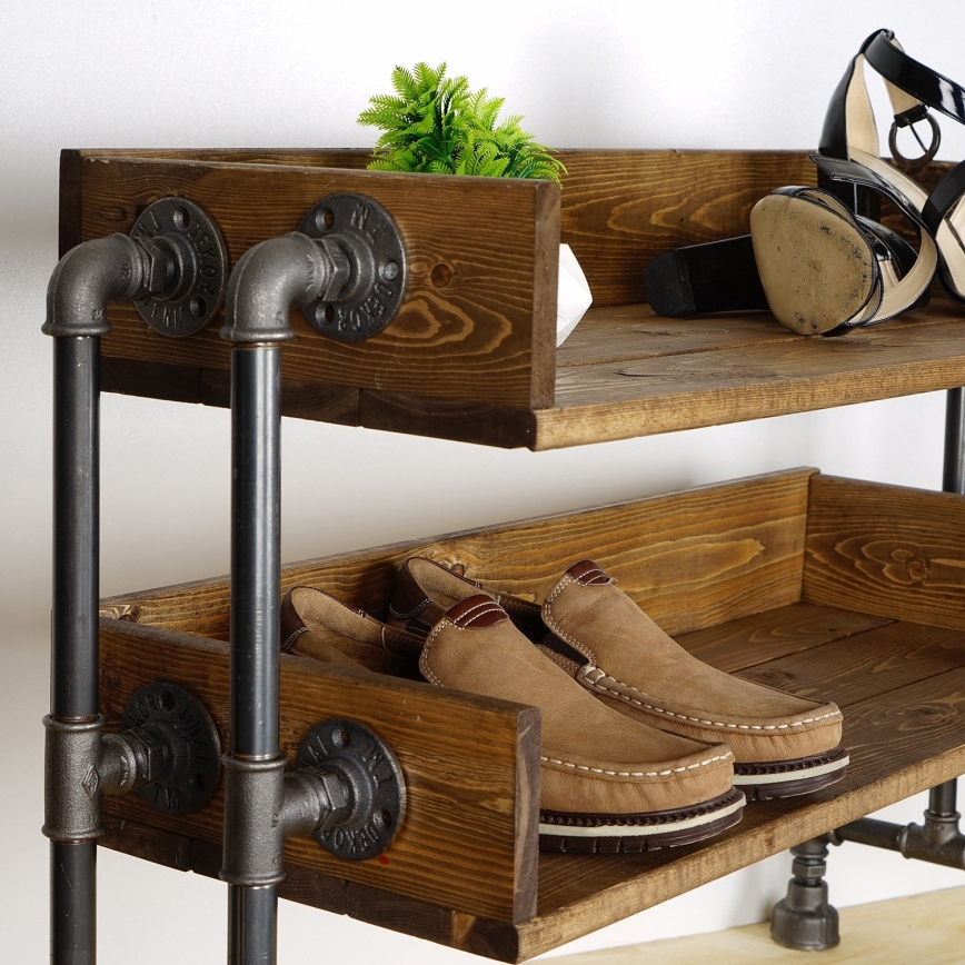 Kenkäkaappi BORU 50x90 cm musta/kuusi