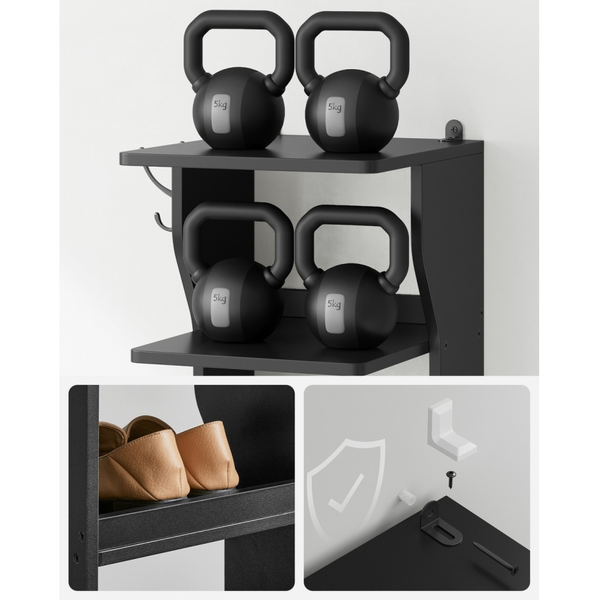 Kenkäkaappi BOTARO musta