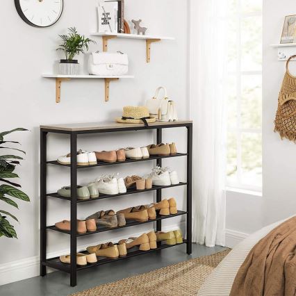 Kenkäkaappi DAVOR harmaa/musta