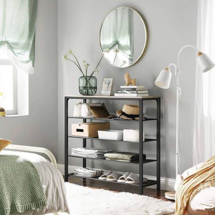 Kenkäkaappi DAVOR harmaa/musta