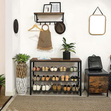 Kenkäkaappi DAVOR ruskea/musta