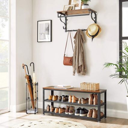 Kenkäkaappi DAVOR ruskea/musta