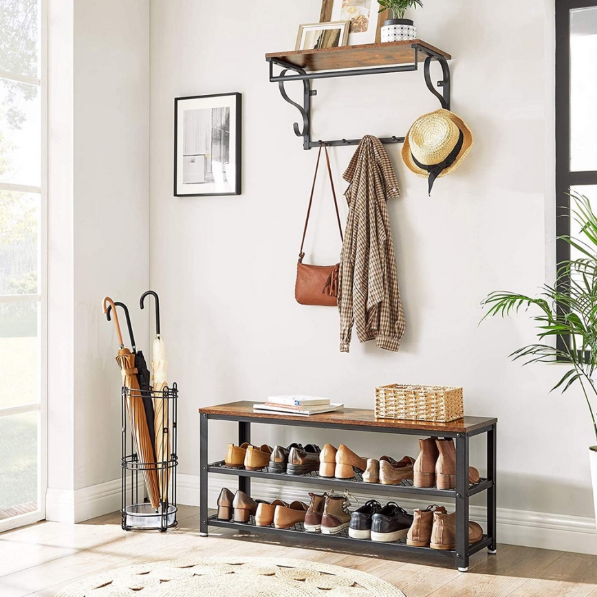 Kenkäkaappi DAVOR ruskea/musta