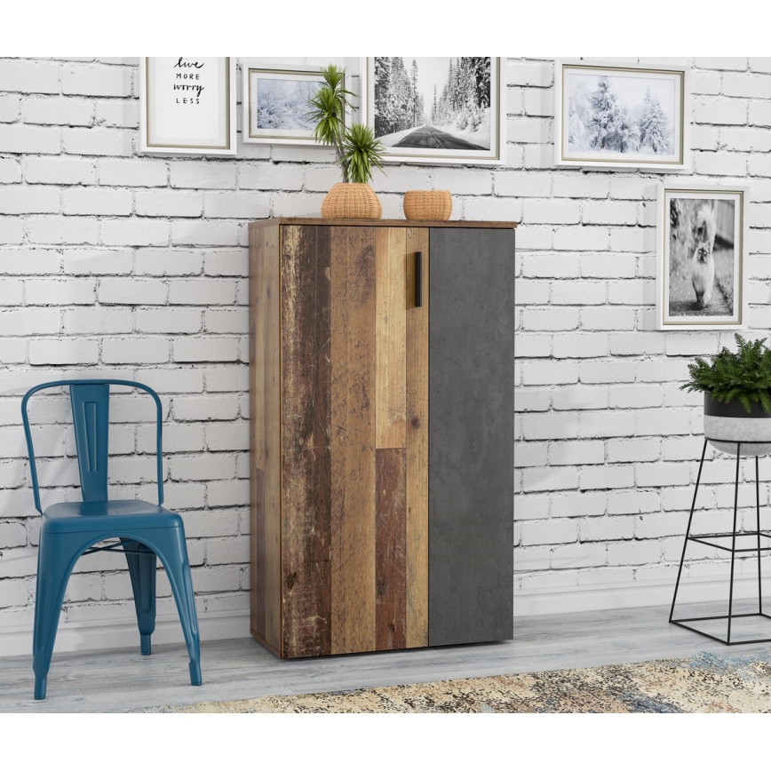 Kenkäkaappi ETON, ruskea/antrasiitti