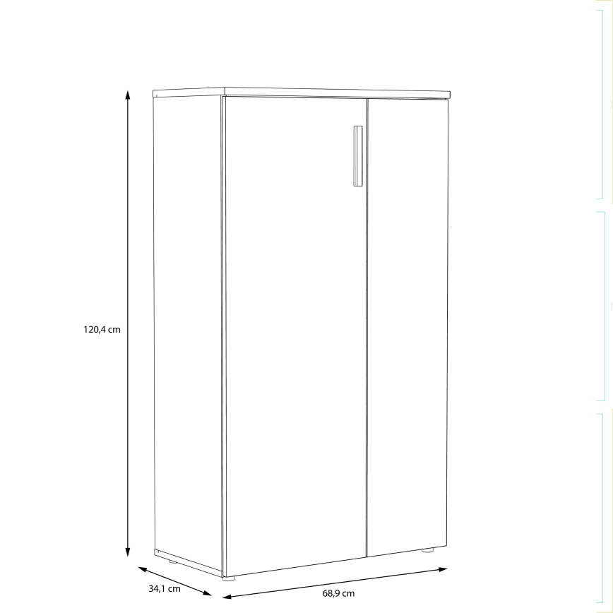 Kenkäkaappi ETON, valkoinen/harmaa betoni