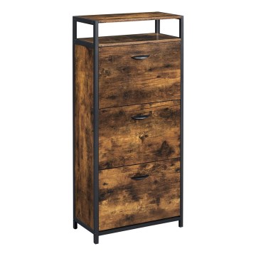 Kenkäkaappi FIRA, ruskea/musta