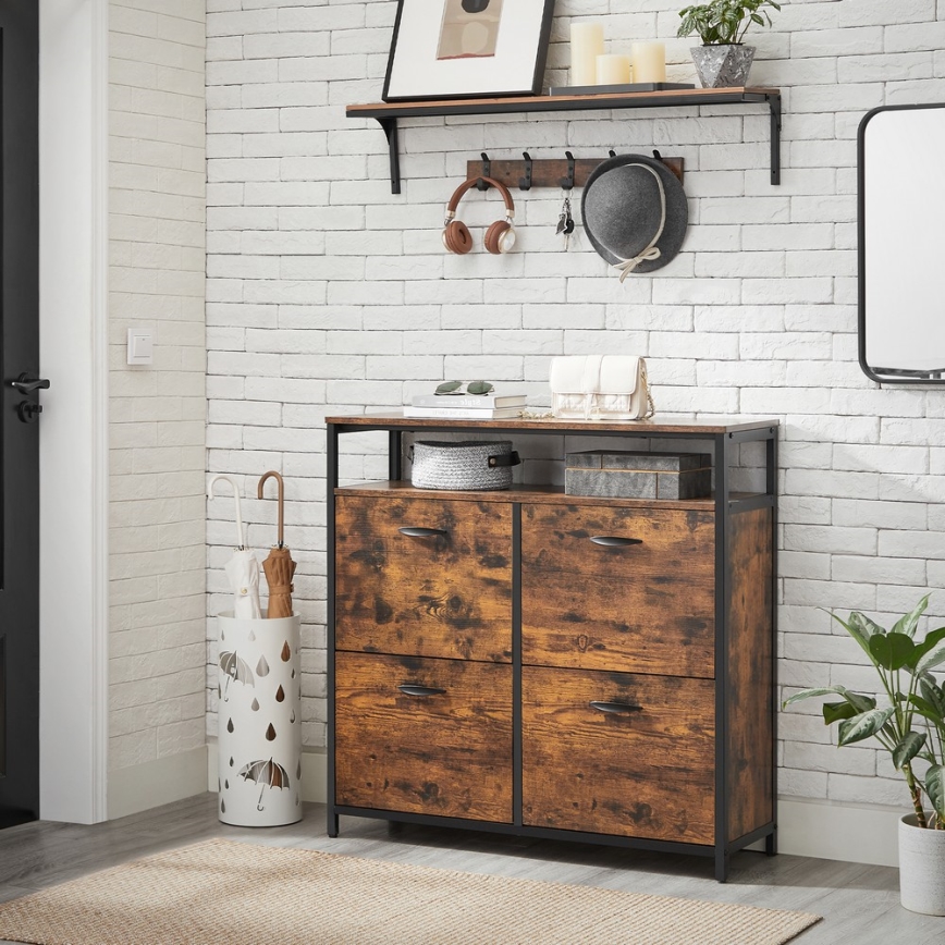 Kenkäkaappi FIRA ruskea/musta