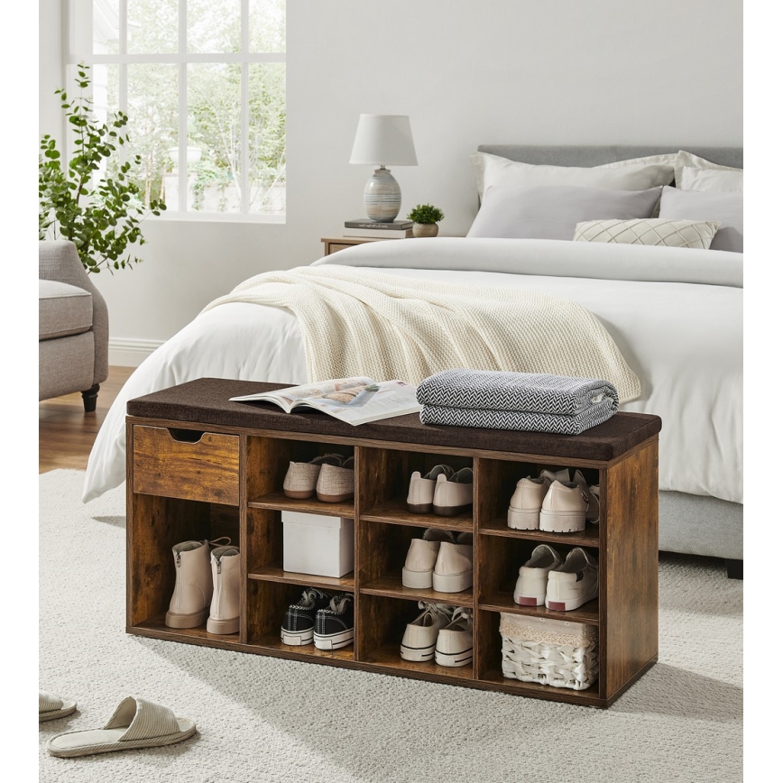 Kenkäkaappi VOREN ruskea/musta