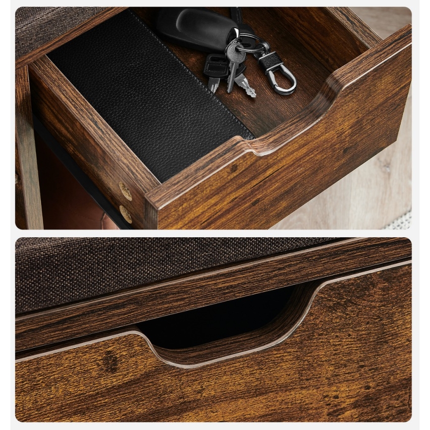 Kenkäkaappi VOREN ruskea/musta