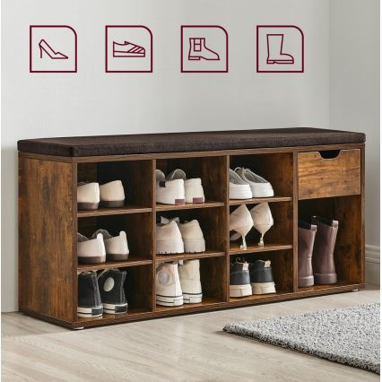 Kenkäkaappi VOREN ruskea/musta