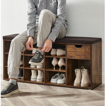 Kenkäkaappi VOREN ruskea/musta