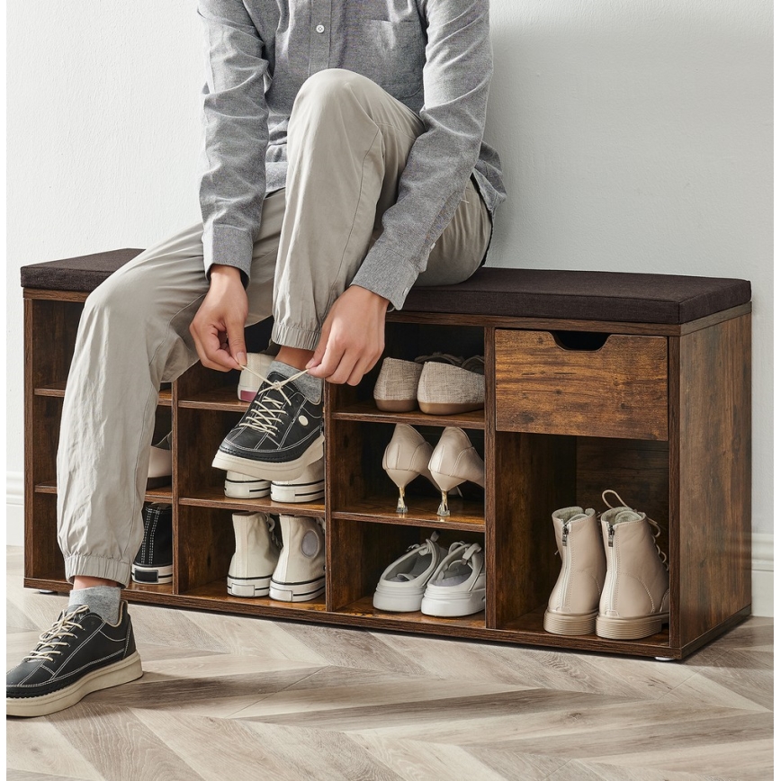 Kenkäkaappi VOREN ruskea/musta