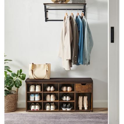 Kenkäkaappi VOREN ruskea/musta