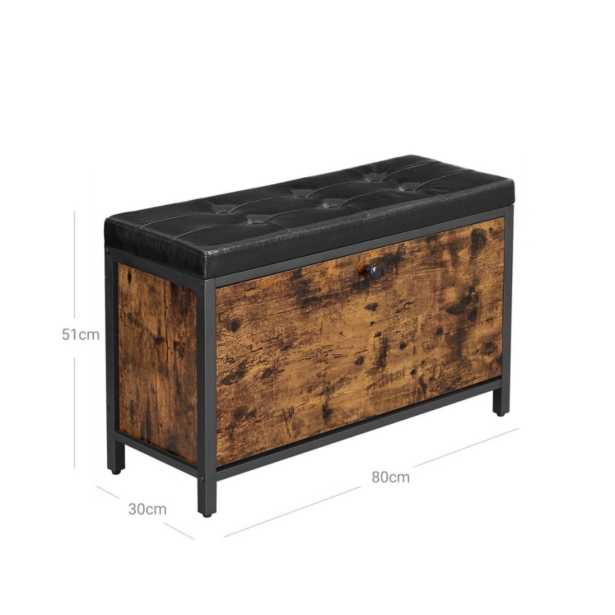 Kenkäkaappi VOREN ruskea/musta