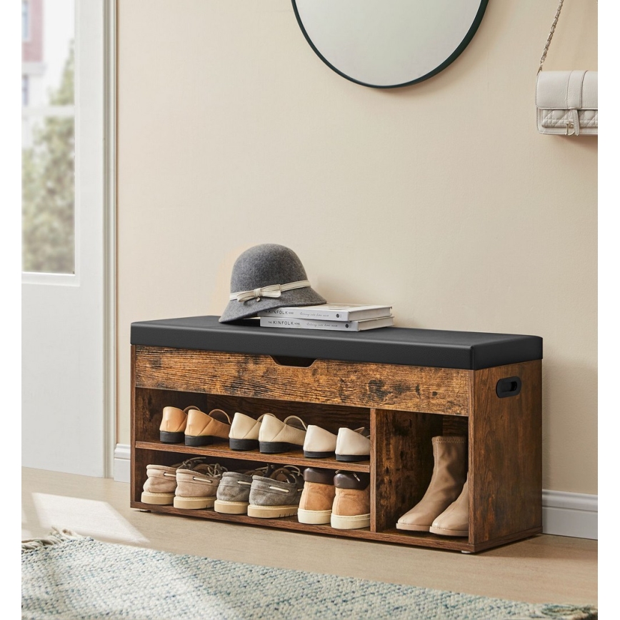 Kenkäkaappi VOREN ruskea/musta