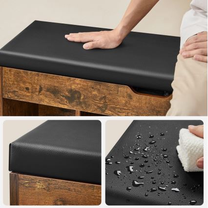 Kenkäkaappi VOREN ruskea/musta