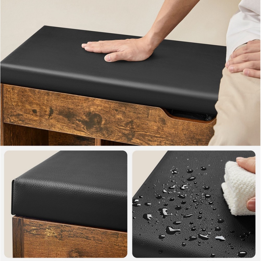 Kenkäkaappi VOREN ruskea/musta